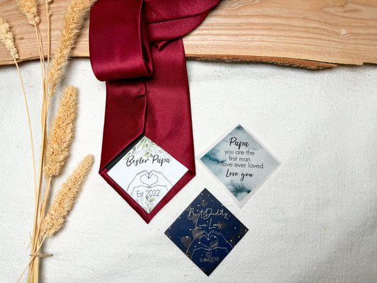 Krawatten Patch Applikation personalisiert mit Wunschtext und Grafik