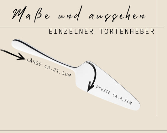 Tortenheber Tortenmesser Set mit Gravur | Gold o. Silber | Minimalistisch