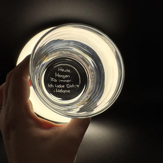 Whiskyglas mit Gravur personalisiert mit handgeschriebener Nachricht | Geschenkidee Papa Opa Patenonkel Geschenk Geburtstag Männer Glas