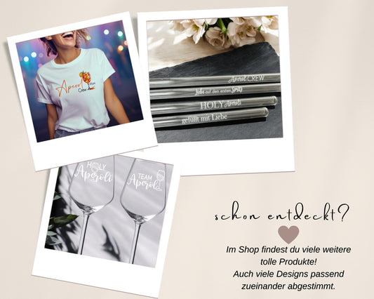 Aperol Glas mit Gravur personalisiert mit Name Weinglas Geschenkidee Freundin Geschenk Frauen Männer Aperolgeschenk Aperolliebhaber