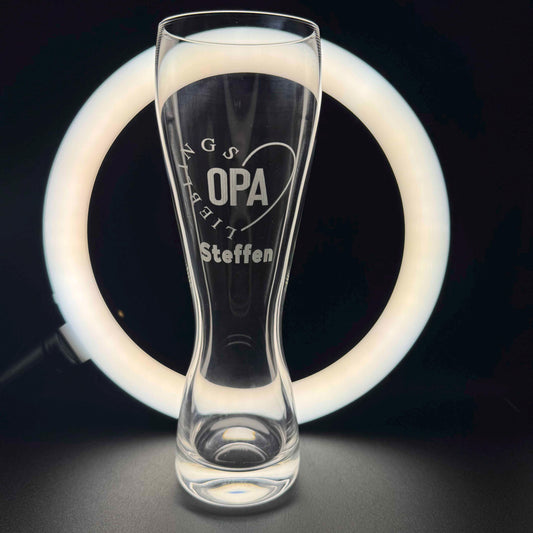 Weizenglas mit Gravur personalisiert mit Name Geschenkidee Opa