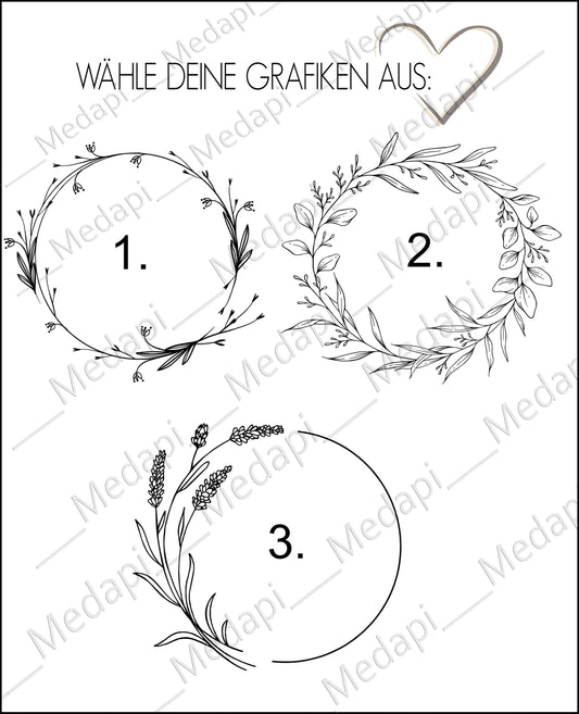 Große Schieferplatte mit Gravur Schild | Abschiedsgeschenk Kindergarten Kita Schule Rustikal mit Kranz und Namen Kinder Tafel Blumen Floral