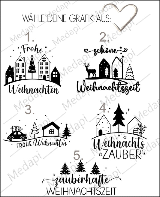 Glastasse mit Henkel Trinklgas Gravur personalisiert Name | Glasbecher Glühweinbecher Tee Tasse | Punschtasse Winter Weihnachtsgeschenk