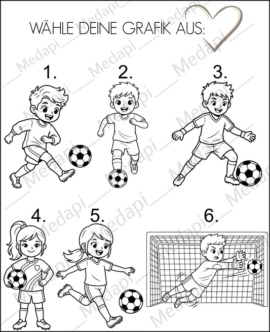 Kindertrinkglas mit Gravur Name Motiv personalisiertes Kinderglas Geschenkidee für Jungen Mädchen zum Geburtstag Fußball Sport Team Verein