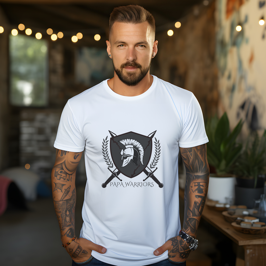 weißes T-Shirt Papa Warriors