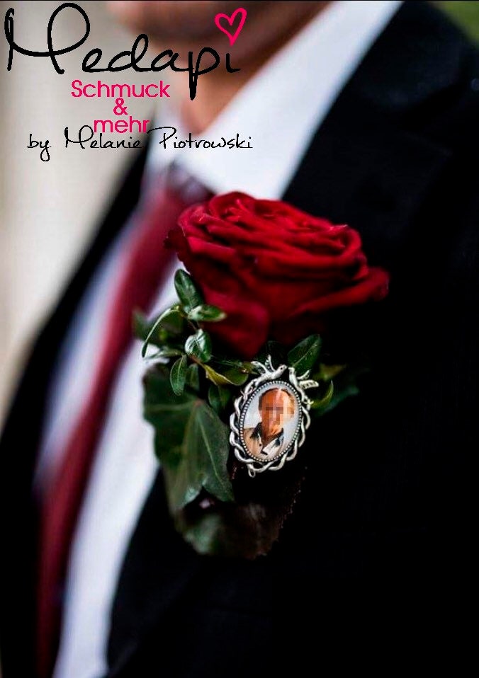 Brautstrauß Memorial Anhänger mit Foto für die Verstorben Erinnerung Gedenken