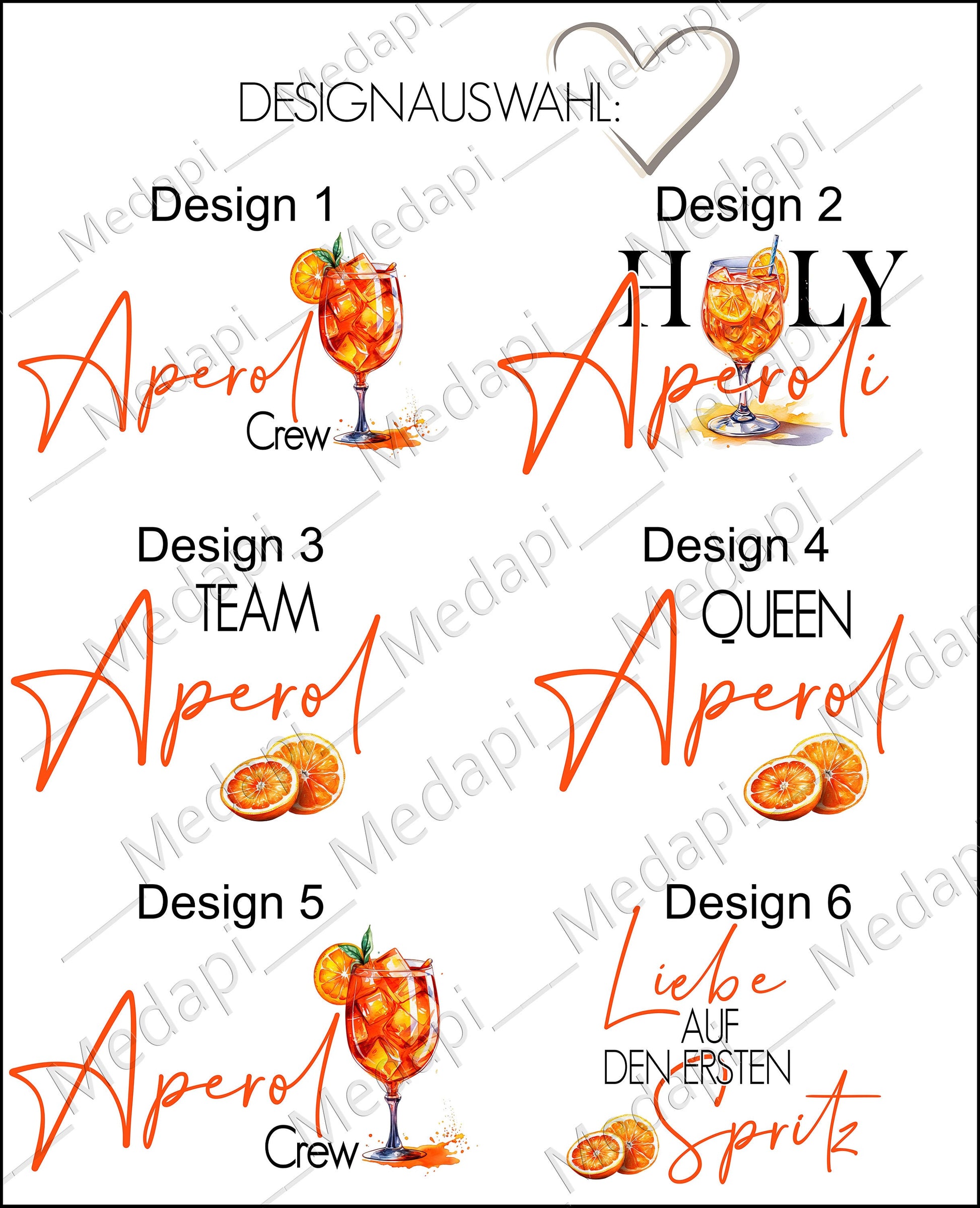 T-Shirt oder Bügelbild Aperol Name Wunschtext möglich | Team Aperol Holy Aperoli Liebe auf den ersten Spritz | Geschenk Freundin Funny