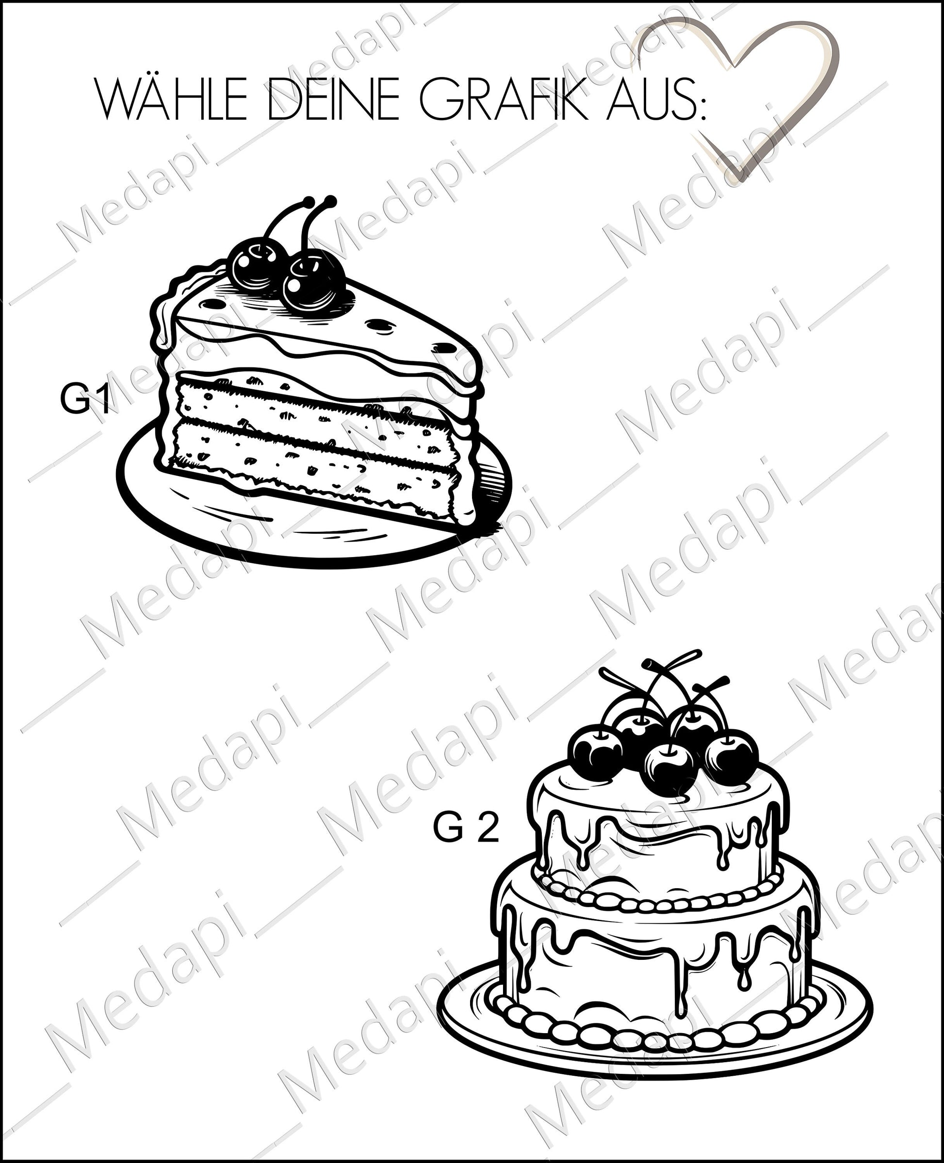 Tortenheber Tortenmesser Set mit Gravur | Gold o. Silber | Kuchen