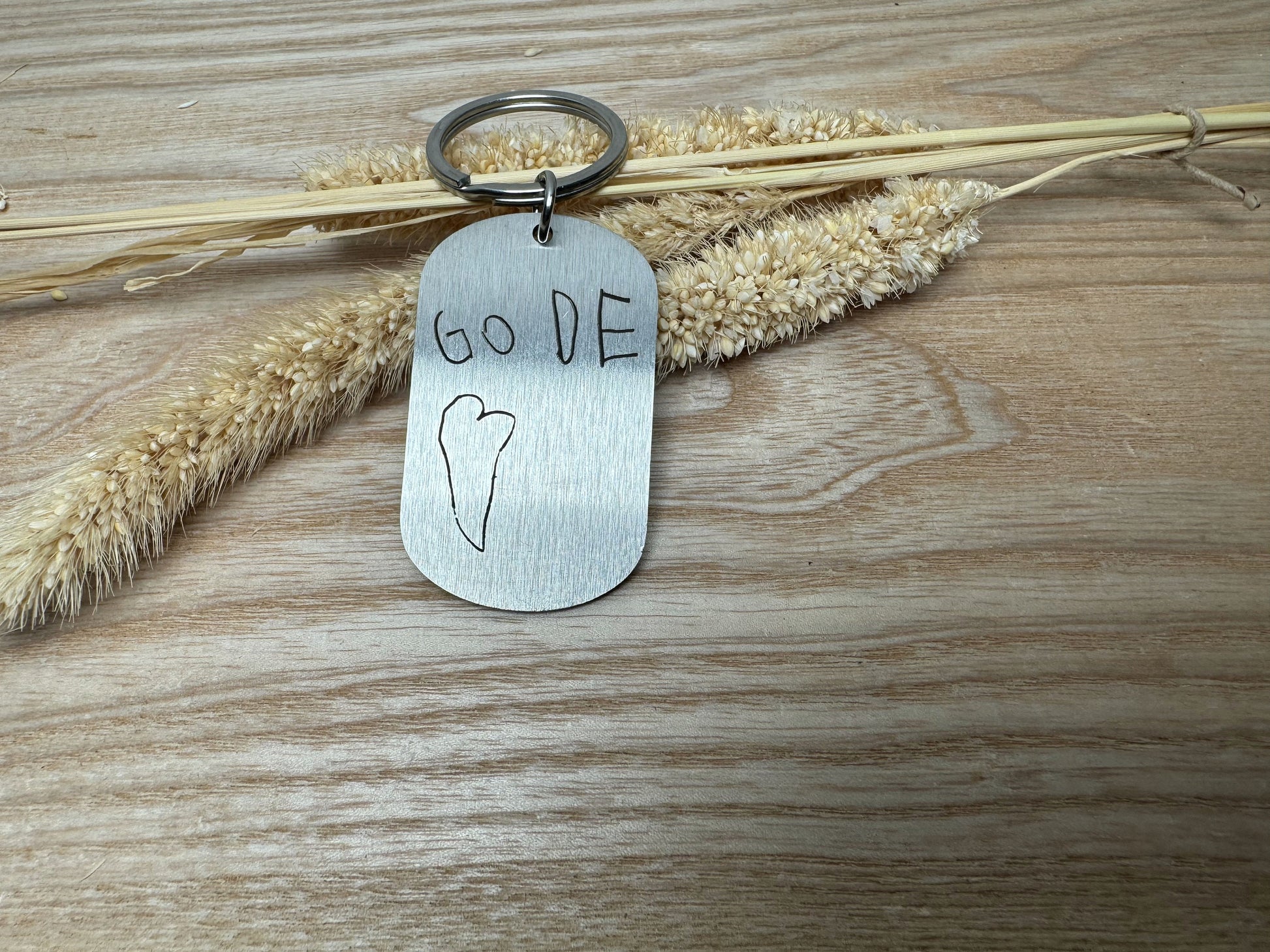 Schlüsselanhänger mit deiner Handschrift Zeichnung Grafik