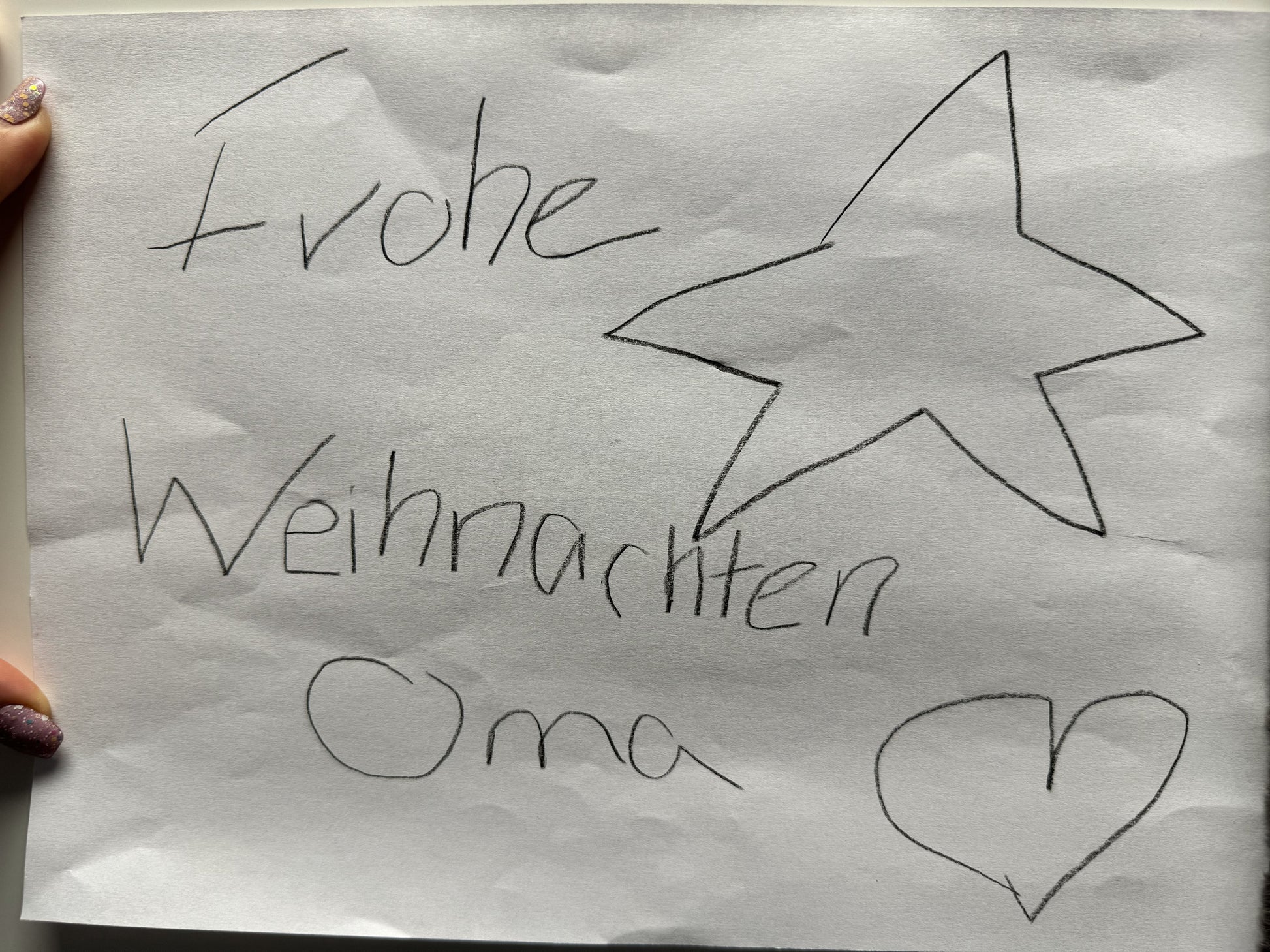 Frühstücksbrett Kinderzeichnung | Kinderkunstwerk Handschrift | Vesperbrett personalisiert | Bild Handabdruck auf Holzbrett | Geschenk Oma