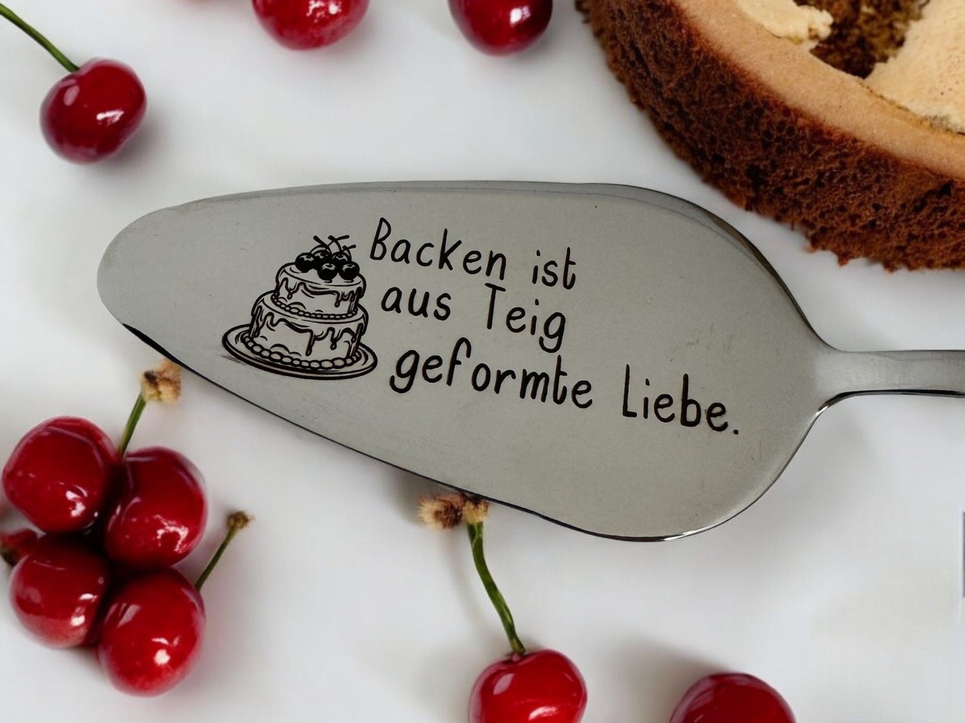 Tortenheber Tortenmesser Set mit Gravur | Gold o. Silber | Kuchen