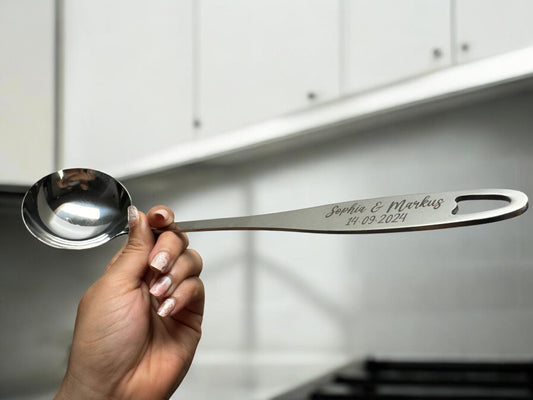 Schöpflöffel mit Gravur personalisiert mit Namen & Wunschtext