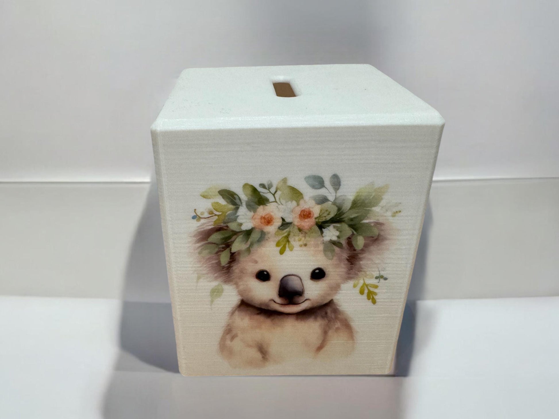 Kinder Spardose mit Namen personalisiert Babygeschenke Geldgeschenk zur Taufe Geburtstag Geschenk Junge und Mädchen Tiere Flower 3D Druck