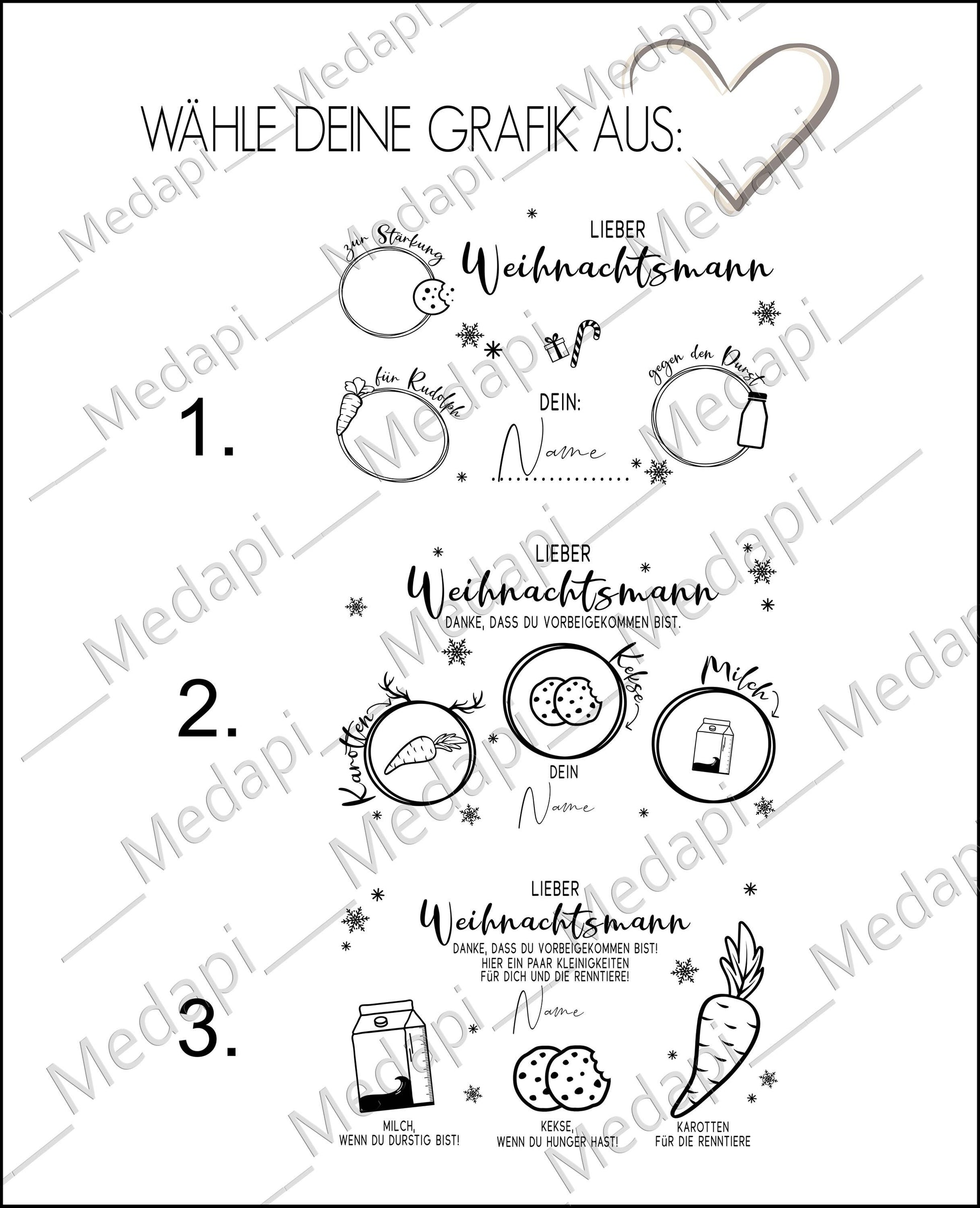 Weihnachtsmann Brettchen personalisiert |Santa Keksteller