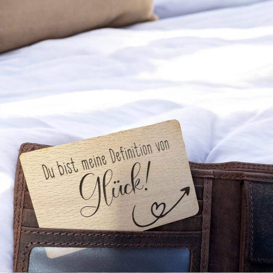 Gravierte Liebes Visitenkarten Paar Geschenk für Ihn | Geschenkidee Frauen Partner Geschenkidee personalisiert Valentinstag Geldbeutel Karte