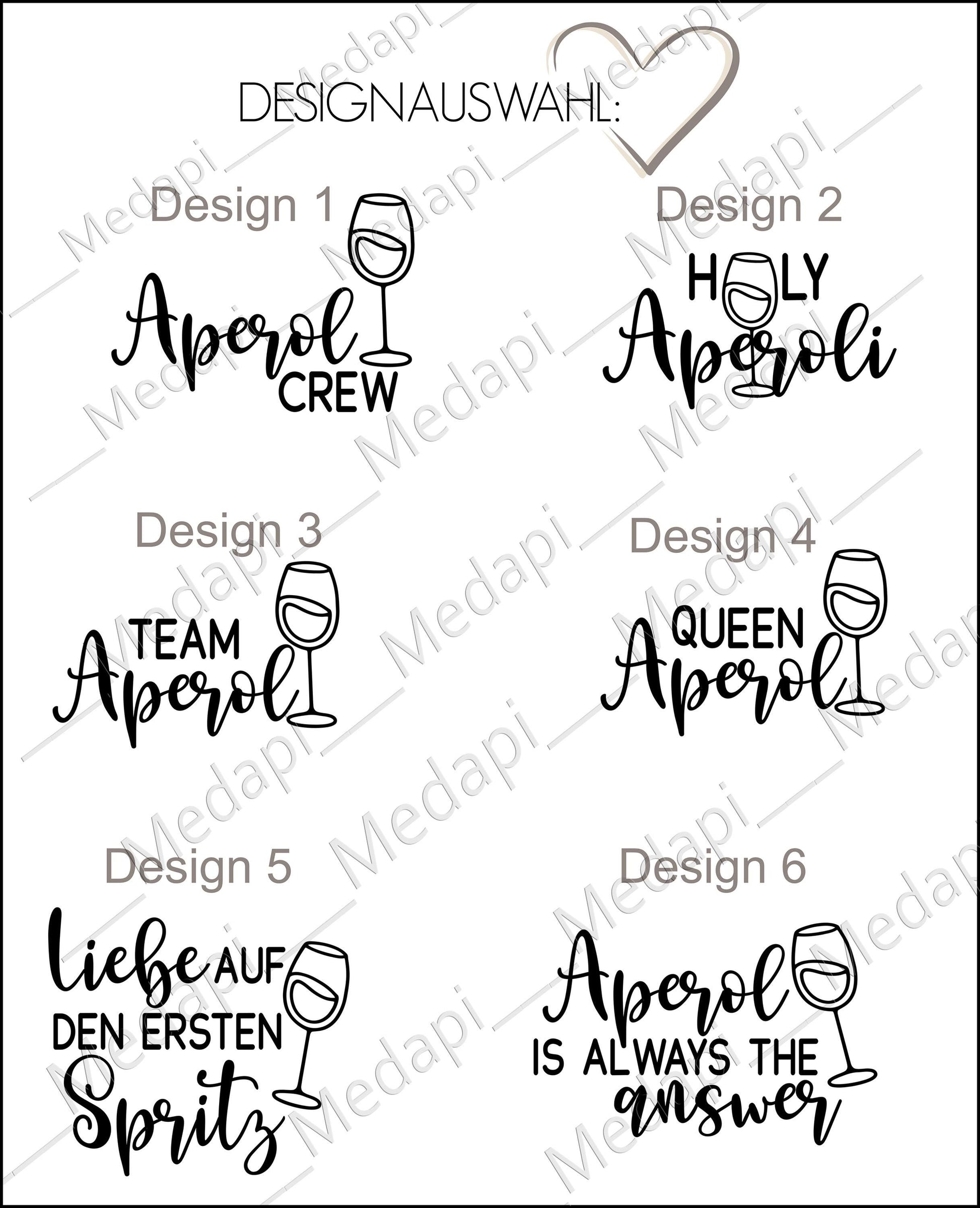 Aperol Glas mit Gravur Holy Aperoli Weinglas Team Aperol Aperolgeschenk