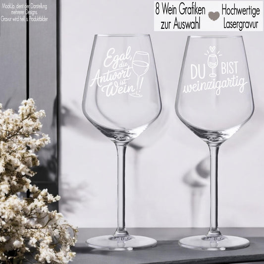 Weinglas mit Gravur personalisiert Weinliebhaber Glas | Geschenkidee Freundin Geschenk Frauen | Wine Buddies Weinliebe Cheers tchin tchin