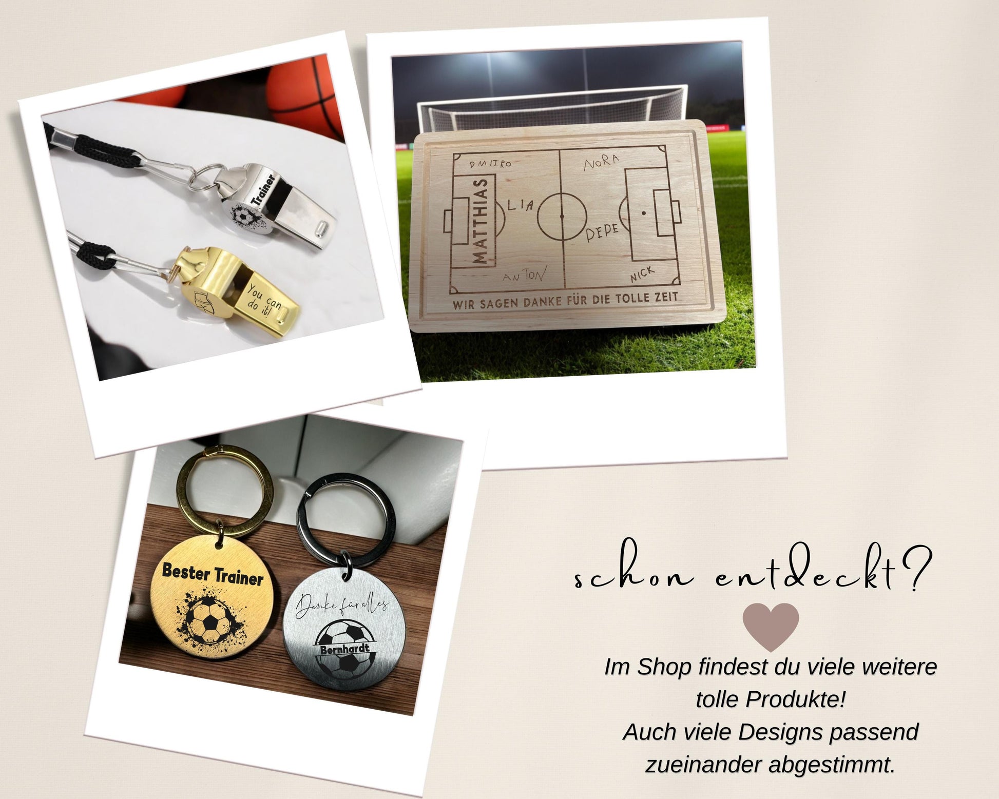 Fußballtrainer Geschenkidee Coach Abschiedsgeschenk Fußballfan | Schneidebrett für Trainer Vesperbrett personalisiert Holzbrett Handschrift