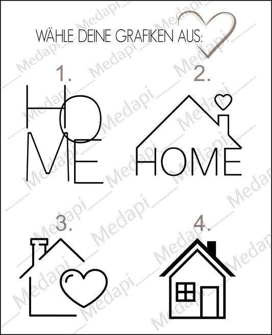 Trinkglas mit Gravur Wasserglas personalisiert Einzugsgeschenk Home Umzug Geschenkidee Einweihung Geschenk Freunde Familie Geburtstag