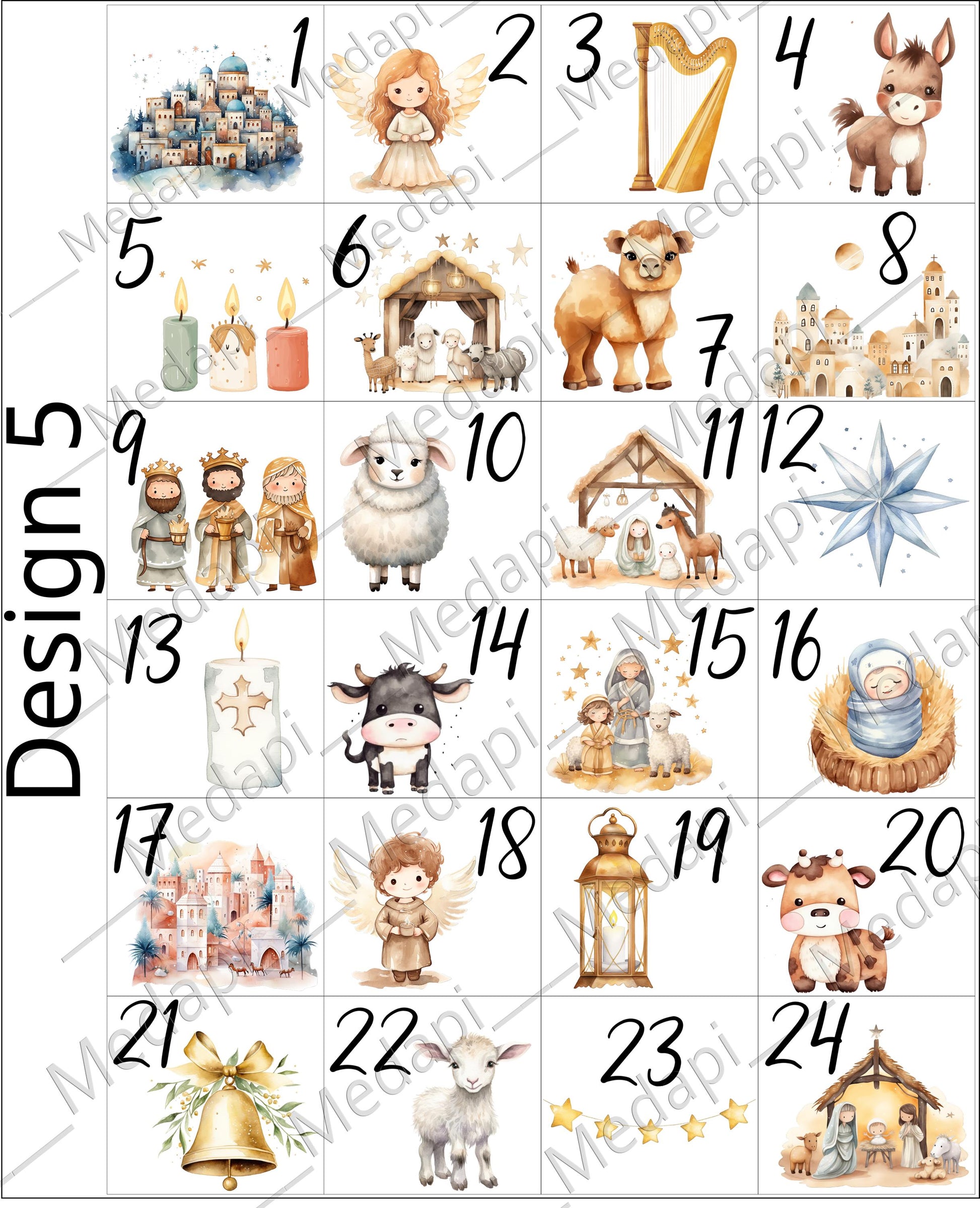 Viele Designs Adventskalender personalisiert Kinder | Säckchen Leinen Stoff zum befüllen |Weihnachtsgeschenk DIY Advent Weihnachten Kalender