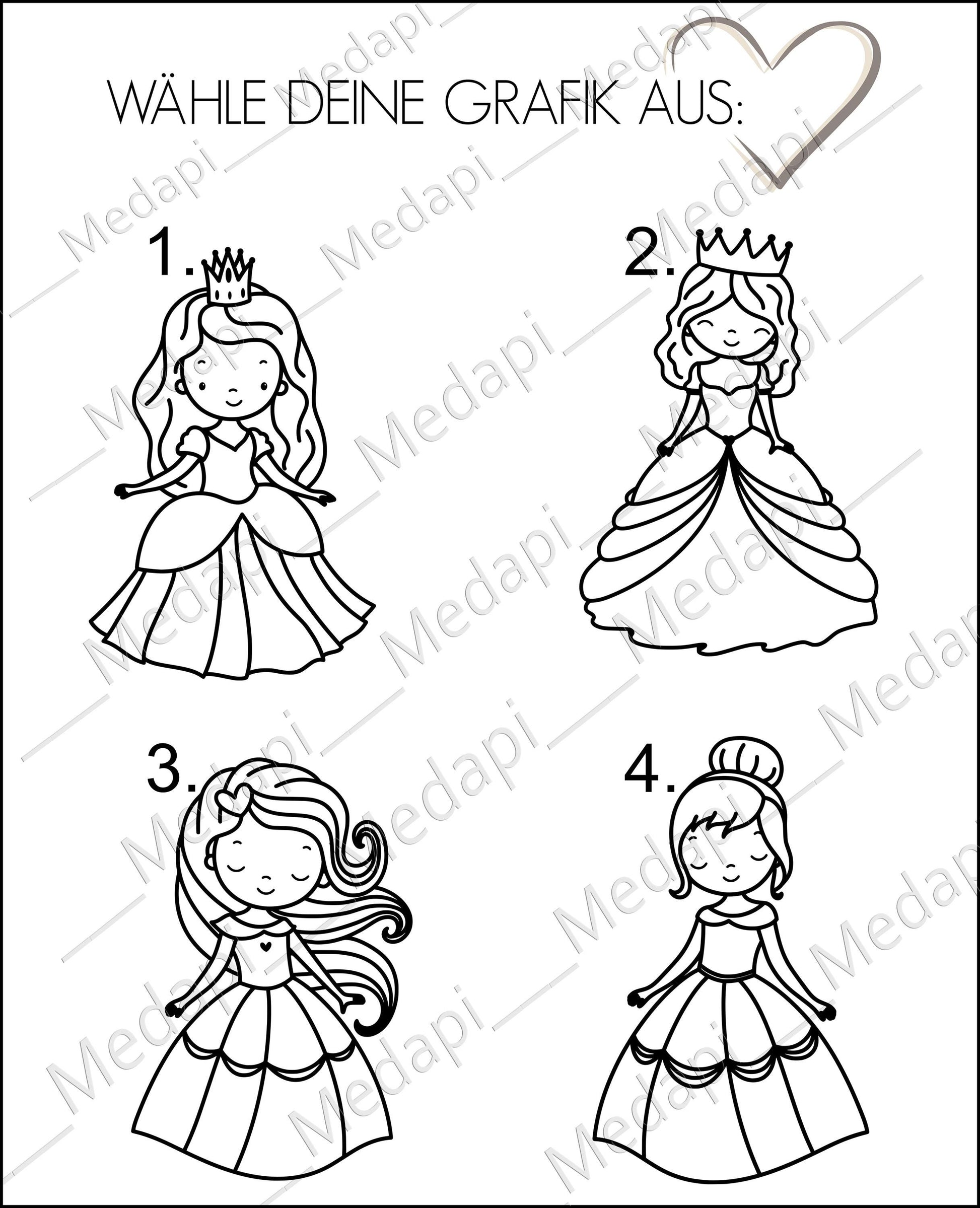 Kindertrinkglas mit Gravur Name Motiv personalisiertes Kinderglas Geschenkidee für Mädchen zum Geburtstag Prinzessin Märchen