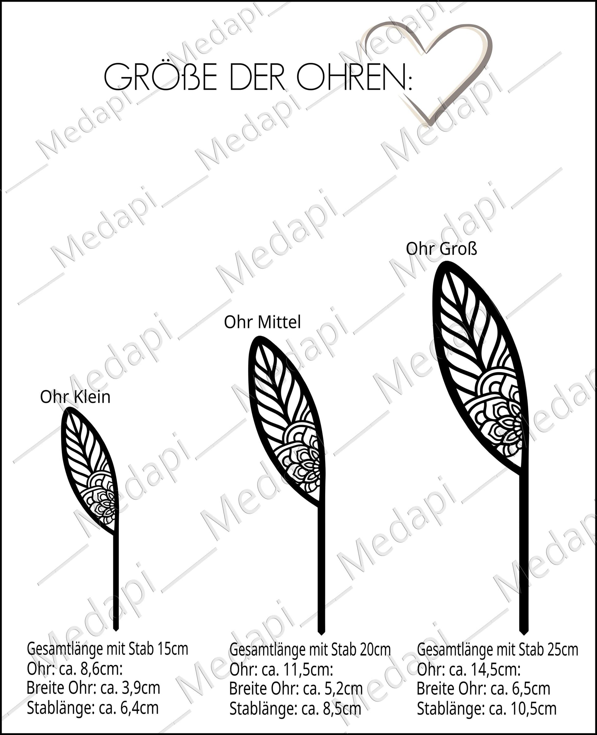 Hasenohren Blumenstecker Osterdecko für Blumentöpfe & Blumensträuße Vasen | 3D Druck Stäbe Ostern minimalistisch Line Art Deko Give away