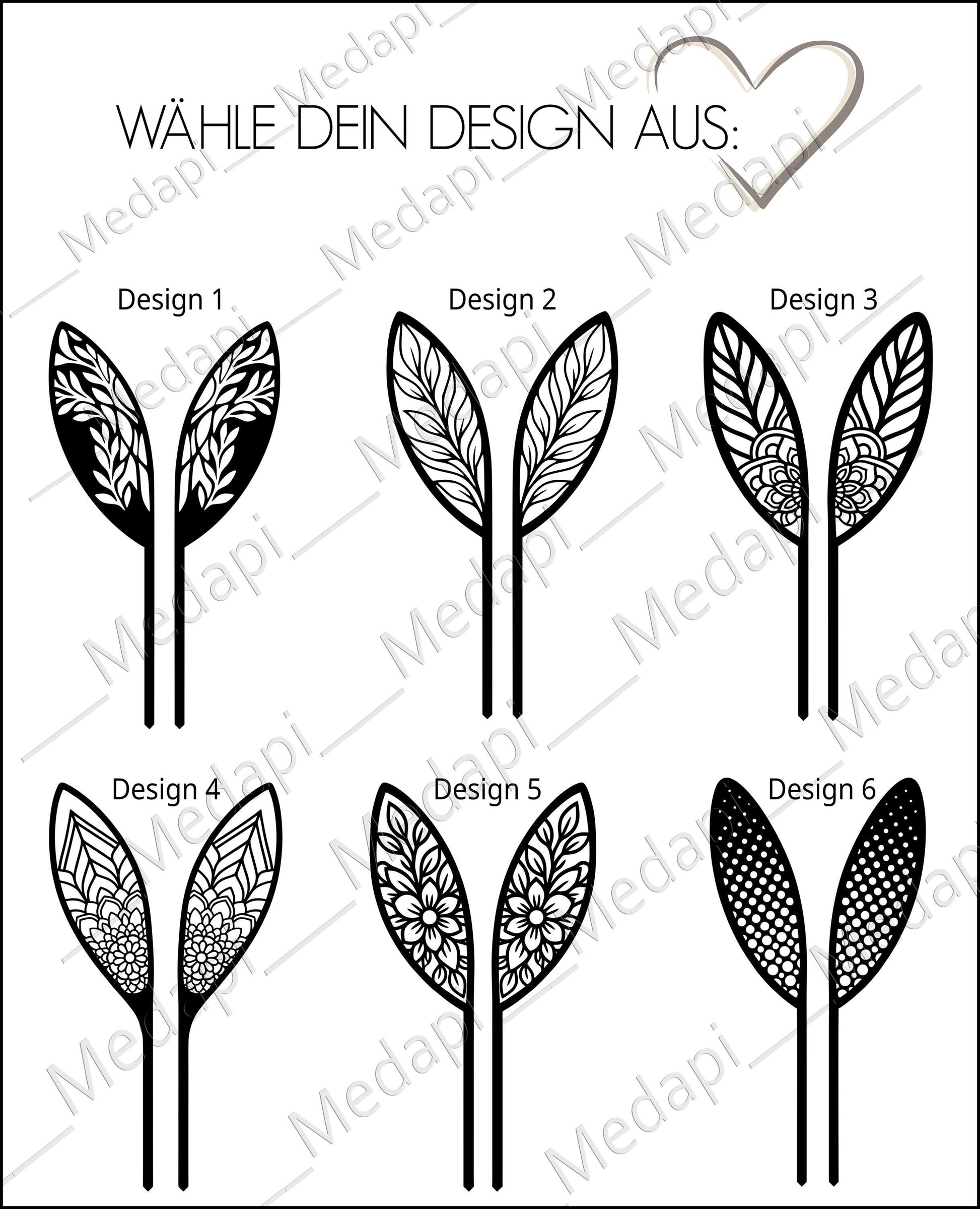 Hasenohren Blumenstecker Osterdecko für Blumentöpfe & Blumensträuße Vasen | 3D Druck Stäbe Ostern minimalistisch Line Art Deko Give away