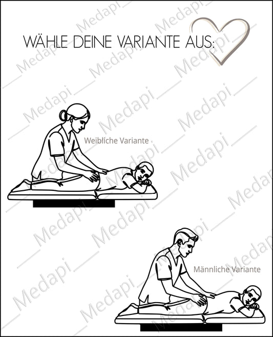 Physiotherapeut Geschenkidee personalisiert mit Name | Geschenk & Praxis-Deko für Therapeuten | Line Art Aufsteller Deko 3D Druck Arzt Danke