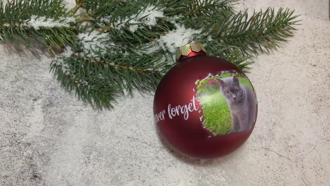 Christbaumkugel Foto personalisiert Weihnachtskugel groß | Name Wunschtext | Weihnachtsgeschenk Mama Beste Freundin Oma Fotogeschenk Deko