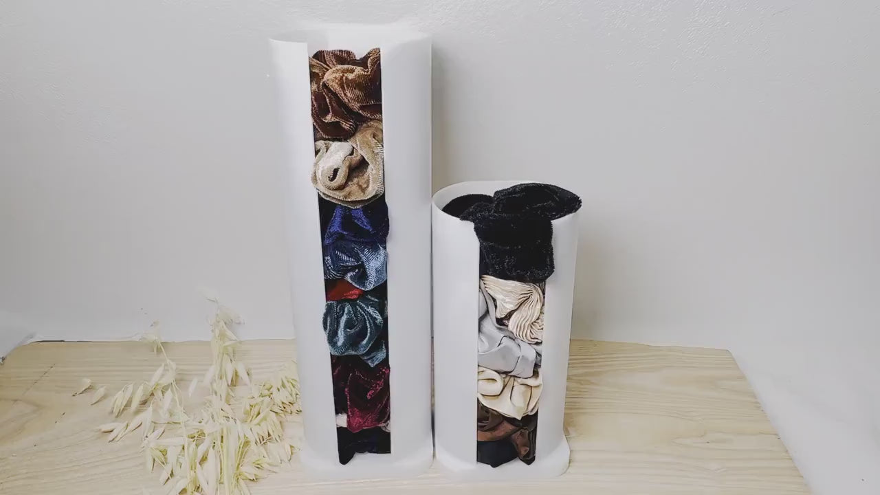 Scrunchie Halter für Haargummi Zopfgummi Scrunchieständer Holder 3D Druck Ordnungssystem in 2 Größen Haargummi Ständer für Mädchen Frauen